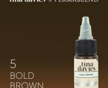 Пигмент для татуажа бровей "Tina Davies 'I Love INK' 5 Bold Brown" 15 мл (Perma Blend)