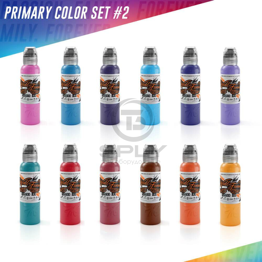 Набор World Famous "Primary Set #2 (12 colors)", 30 мл