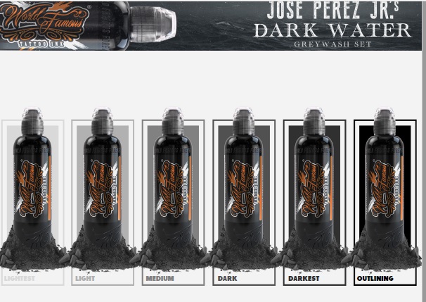 Набор World Famous Ink "JOSE PEREZ JR DARK WATER SHADING SET"