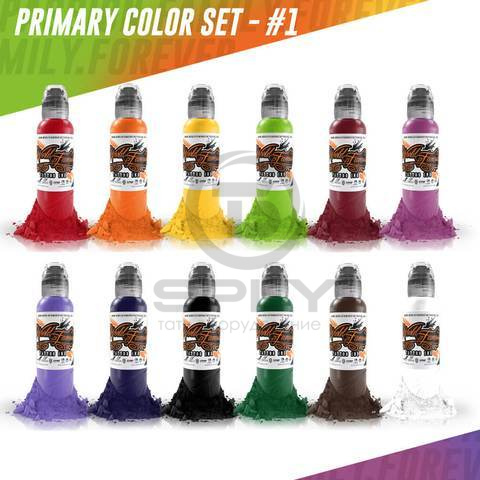 Набор World Famous "Primary Set #1 (12 colors)", 30 мл