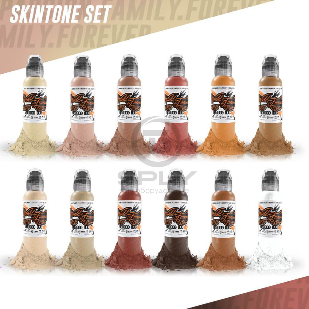 Набор World Famous "Skintone Set (12 colors)", 30 мл